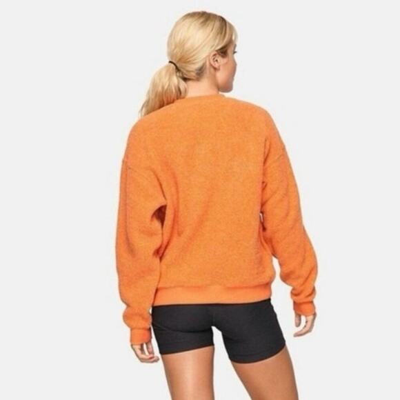 Women’s Outdoor Voices MegaFleece Crewneck Papaya Wool Sweatshirt Size Small - Picture 4 of 7